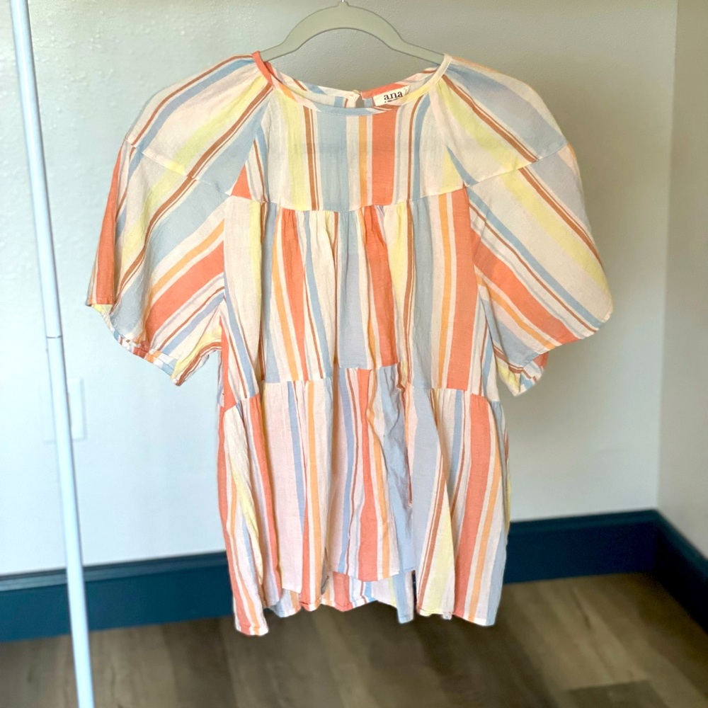 Flowy, multicolored blouse